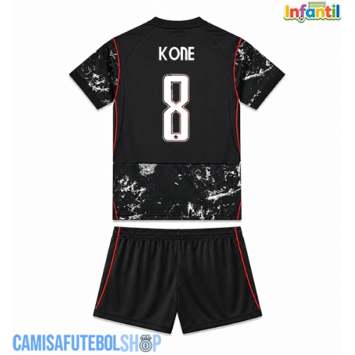 Camisa de time de futebol Canadá Ismael Kone #8 Replicas 2º Equipamento Infantil Mundo 2026 Manga Curta (+ Calças curtas)